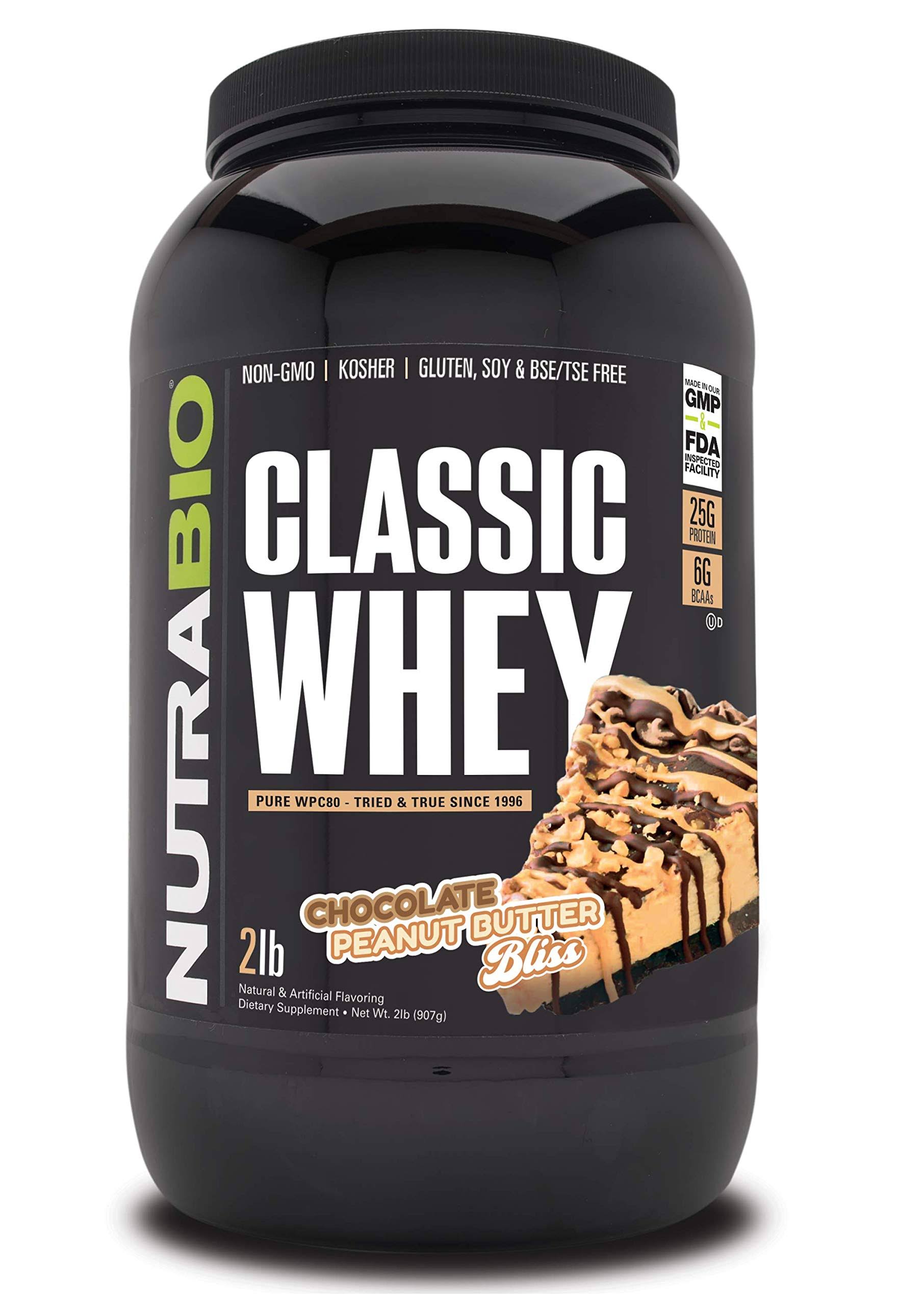 NutraBio Classic Whey (907g) Chocolate Peanut Butter Bliss