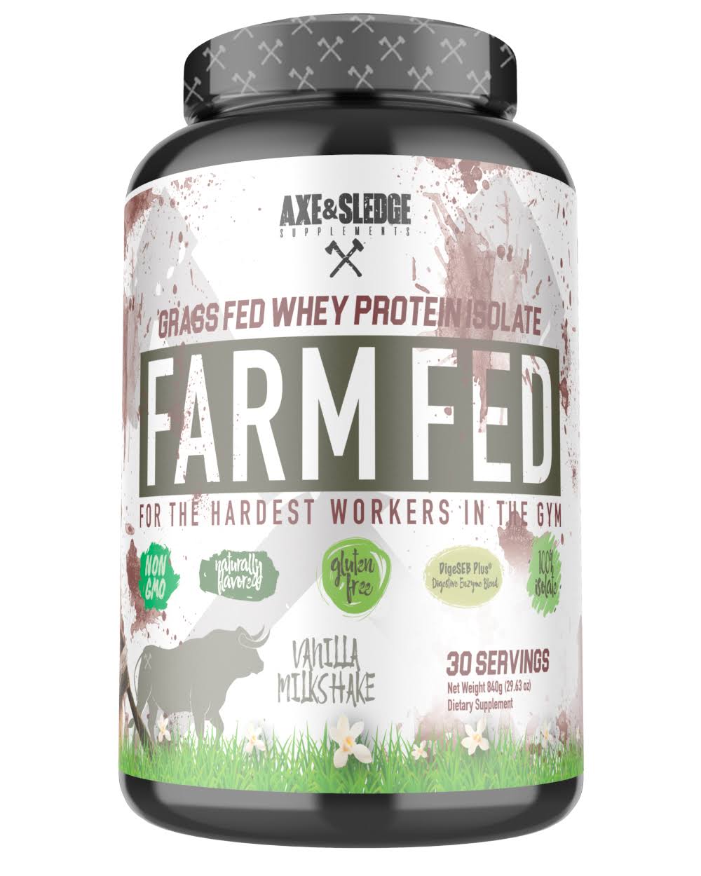 Axe & Sledge Farm Fed Whey Protein - 30 Servings, Vanilla Milkshake