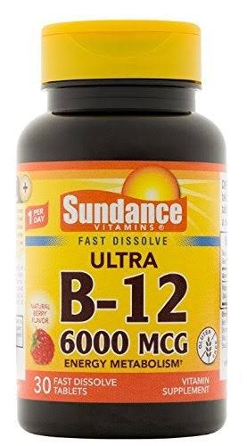 Sundance Ultra Vitamin B12 Tablets Metabolism Supplement - 30ct