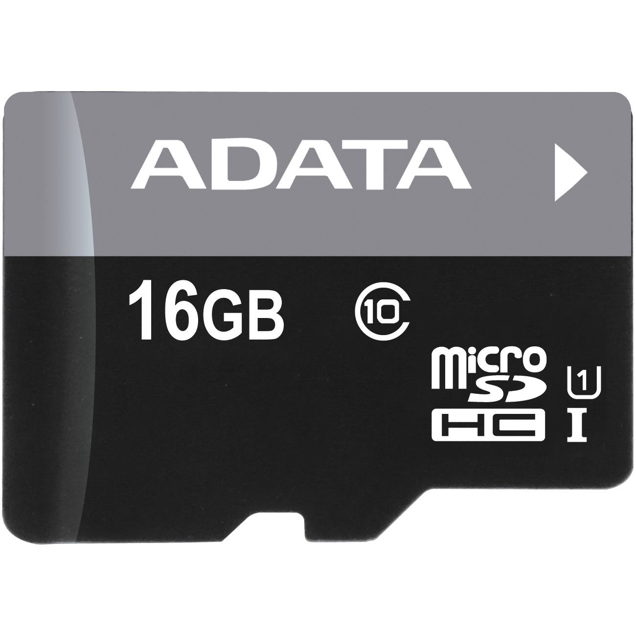 Adata Premier Microsdhc Memory Card - 16gb, With Adapter,Uhs 1,Class 10
