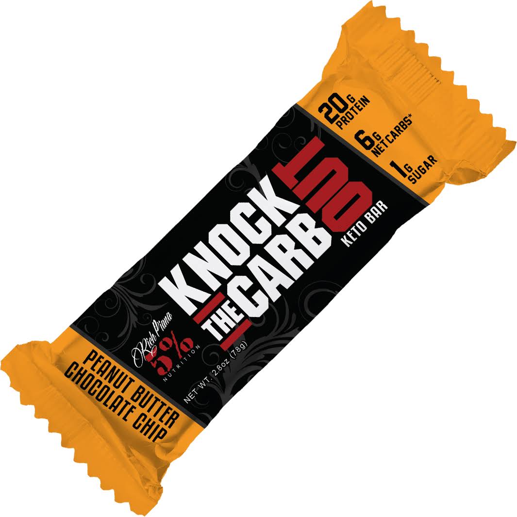 Rich Piana 5% Knock The Carb Out (1 Bar) Peanut Butter Chocolate Chip