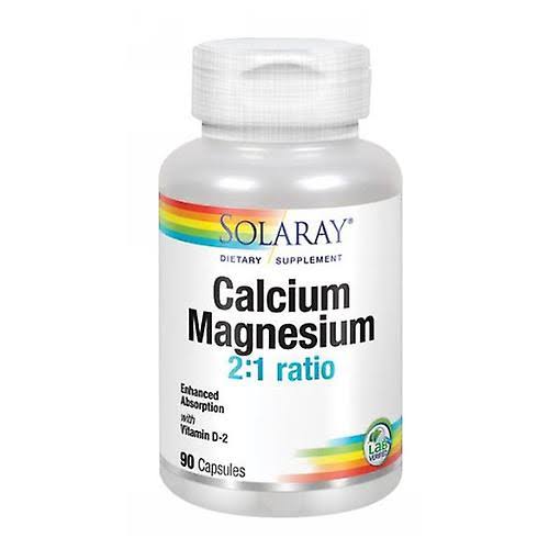 Solaray Calcium Magnesium with Vitamin D - 90 Capsules