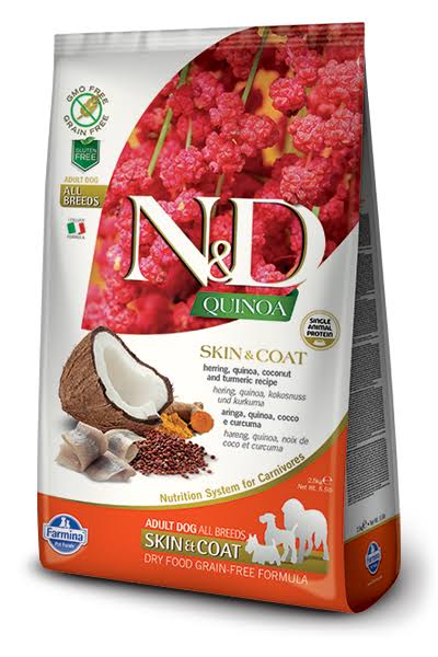 Farmina N&D Quinoa Skin & Coat Venison Dog Food - Herring & Coconut, 2.5kg