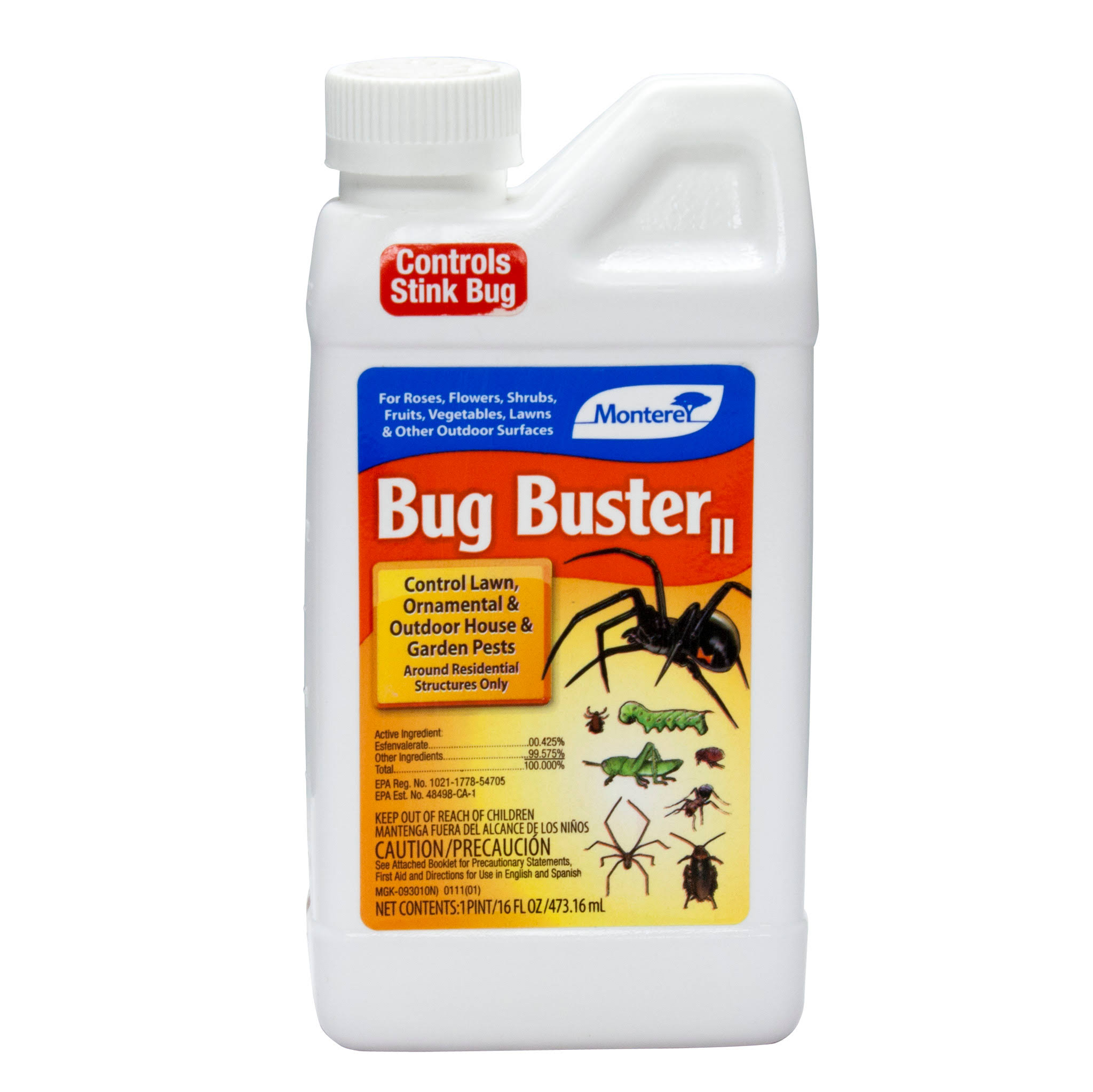 Monterey Insect Killer Bug Buster II Liquid Concentrate 1 pt LG 6382
