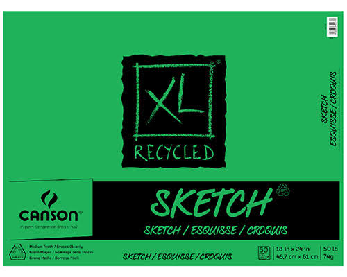 Canson XL Recycled Sketch Pad - 18" x 24", 50 Sheets