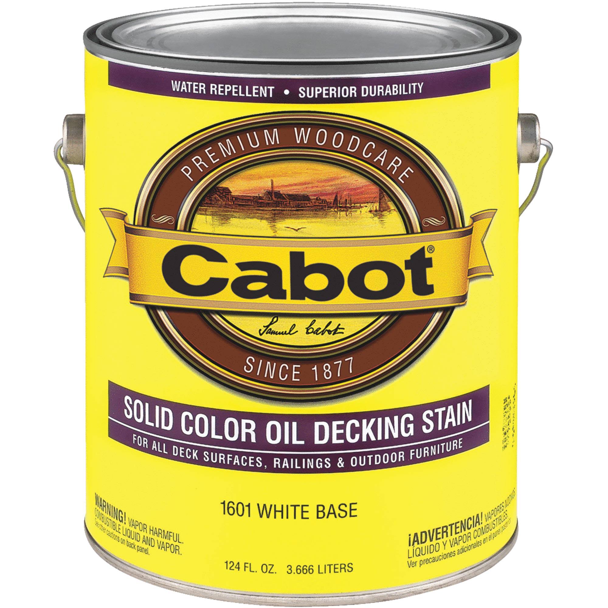 Cabot Solid Color Oil Decking Stain - White Base, 1gal