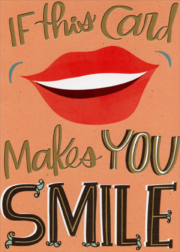 Big Red Lips : Makes You Smile Funny / Humorous Birthday Card