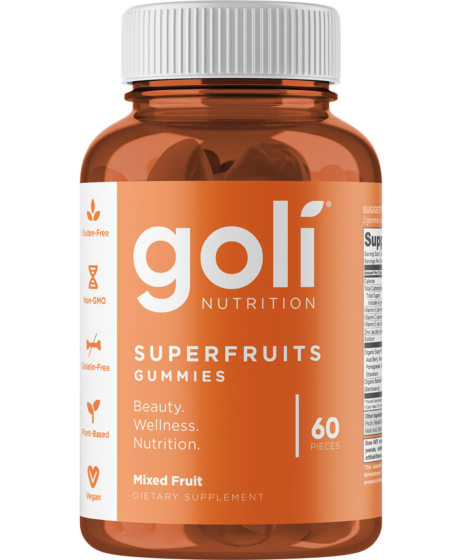 Goli Nutrition Superfruits Gummies Mixed Fruit 60 Gummy