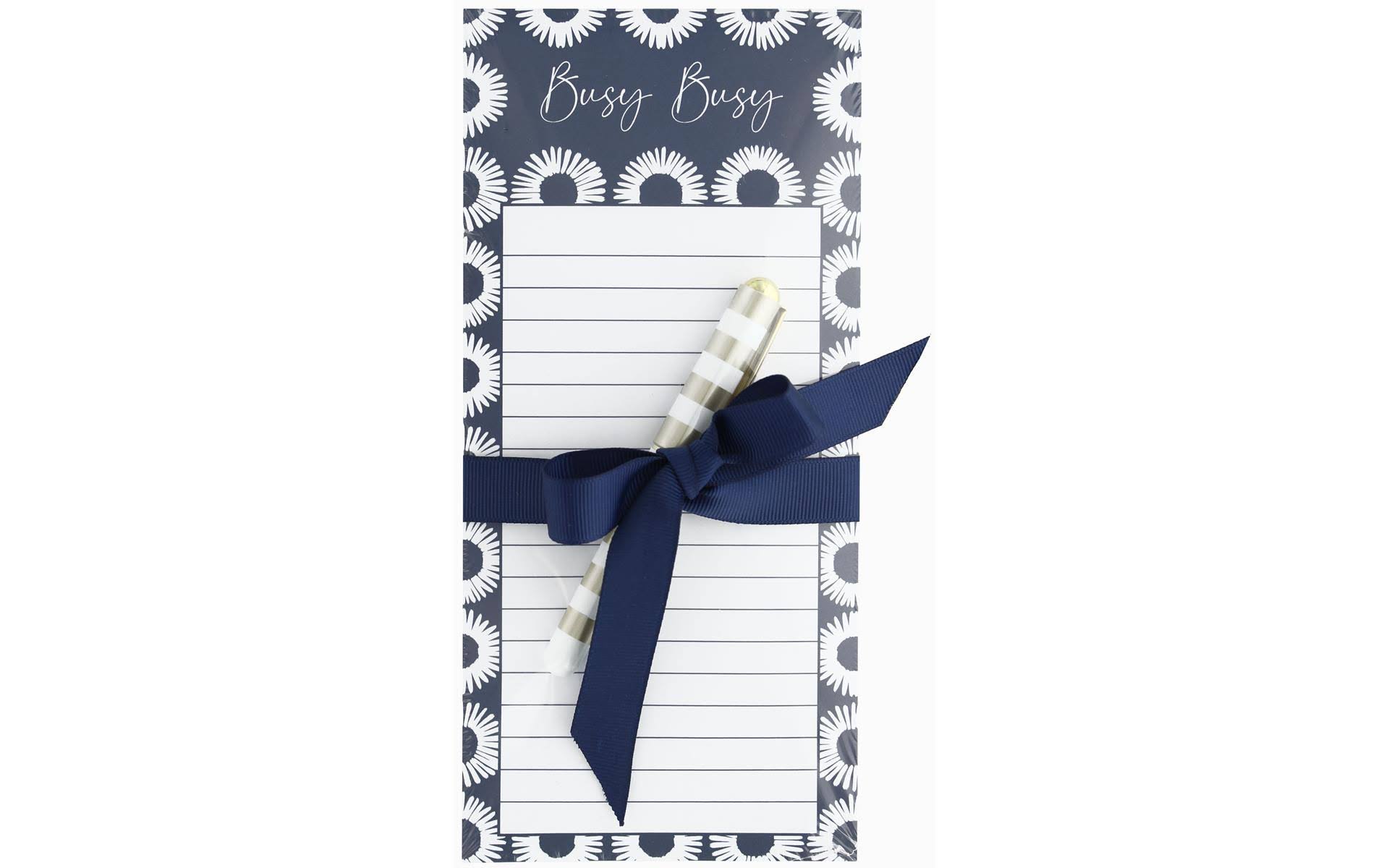 Lady Jayne Note Pad Magnetic List with Pen Indigo Circles
