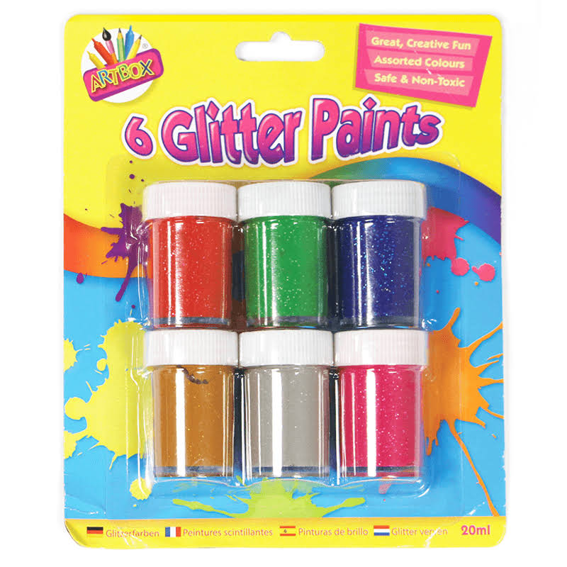 Glitter Craft Paints 6 Pack