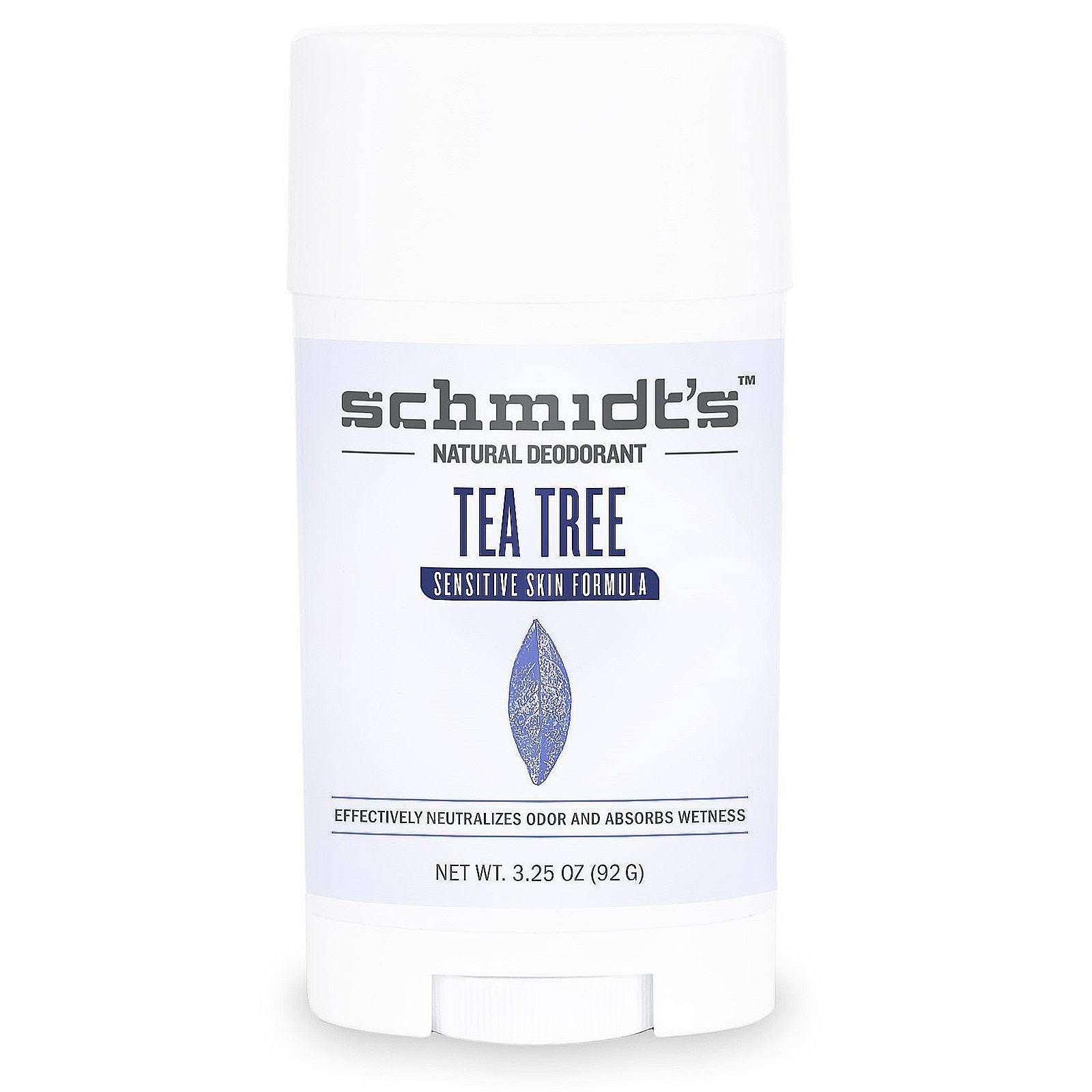 Schmidt's Tea Tree Sensitive Skin Deodorant Stick, 92 Grams