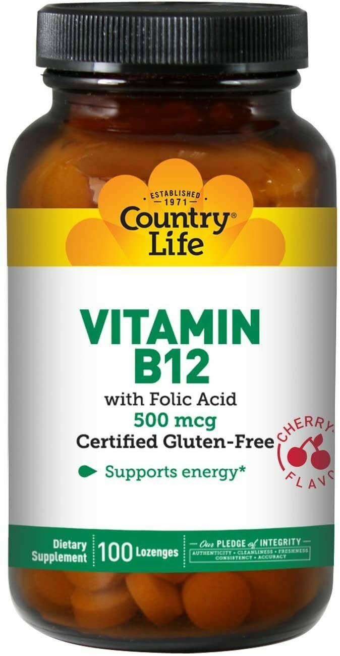 Country Life Vitamin B12 500mcg Lozenges - x100