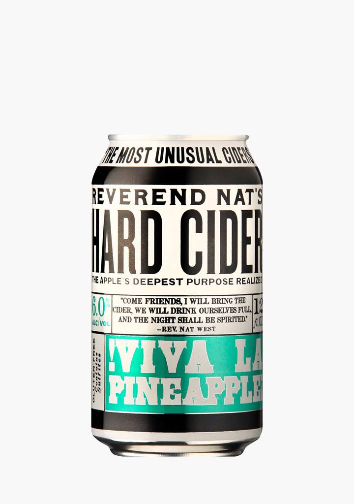 Reverend Nat's Hard Cider Viva La Pineapple - 12 fl oz