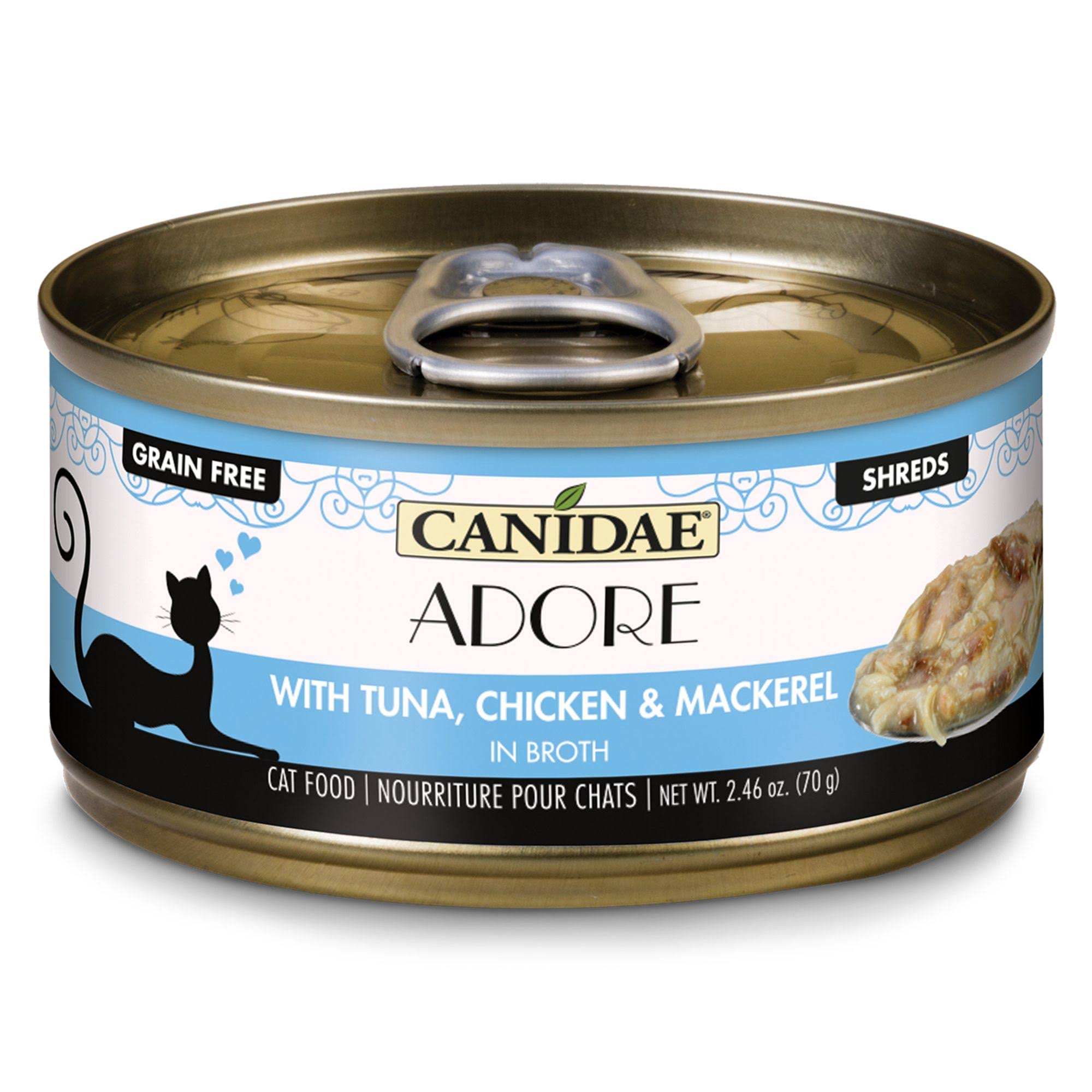 Canidae Grain Free Adore with Tuna, Chicken & Mackerel in Broth Cat Food Shreds - 2.46 oz