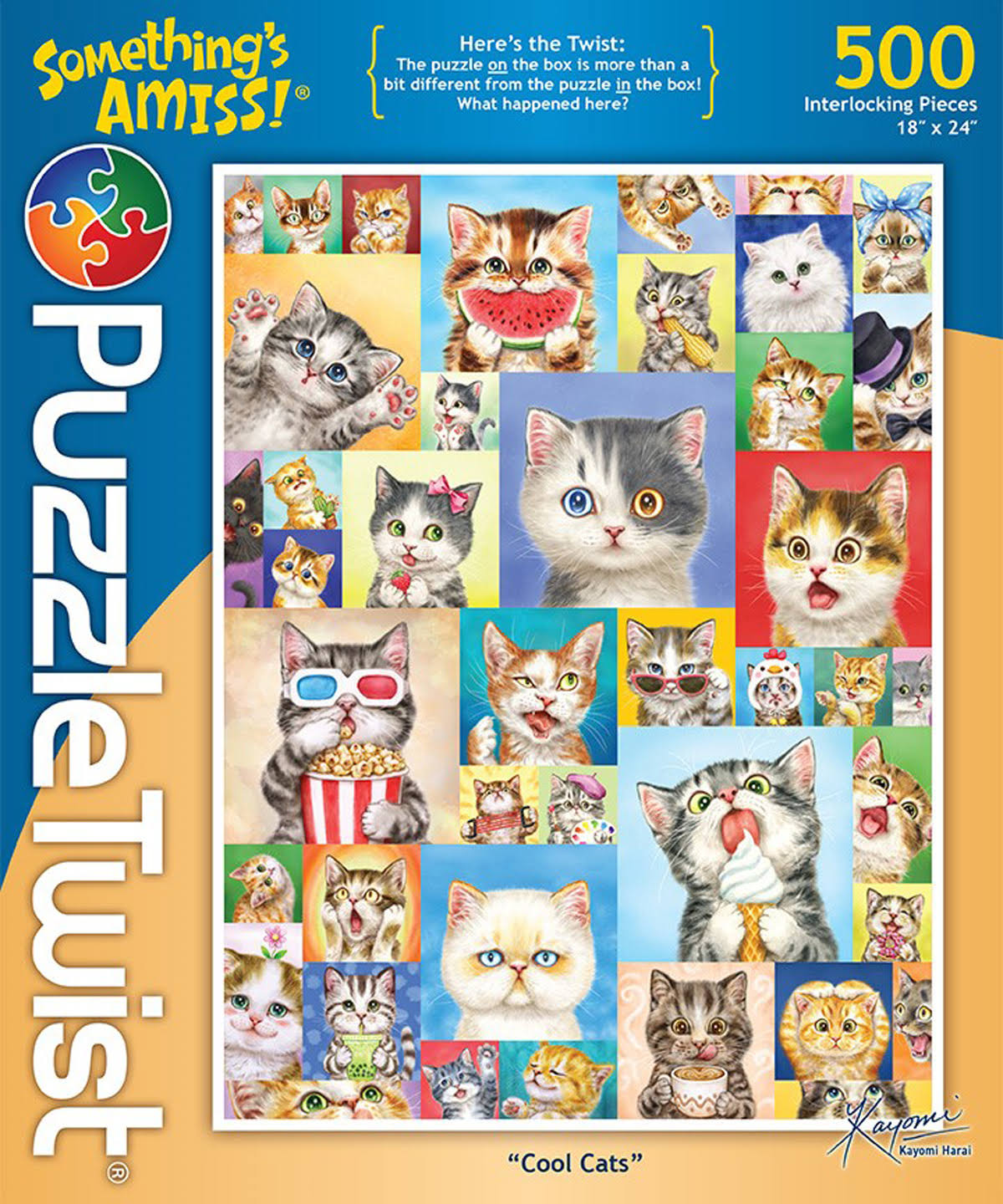 Cool Cats - Something's Amiss Puzzle Twist 500 Piece Puzzle