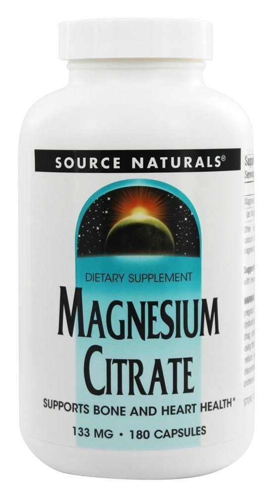 Source Naturals Magnesium Citrate - 180 capsules
