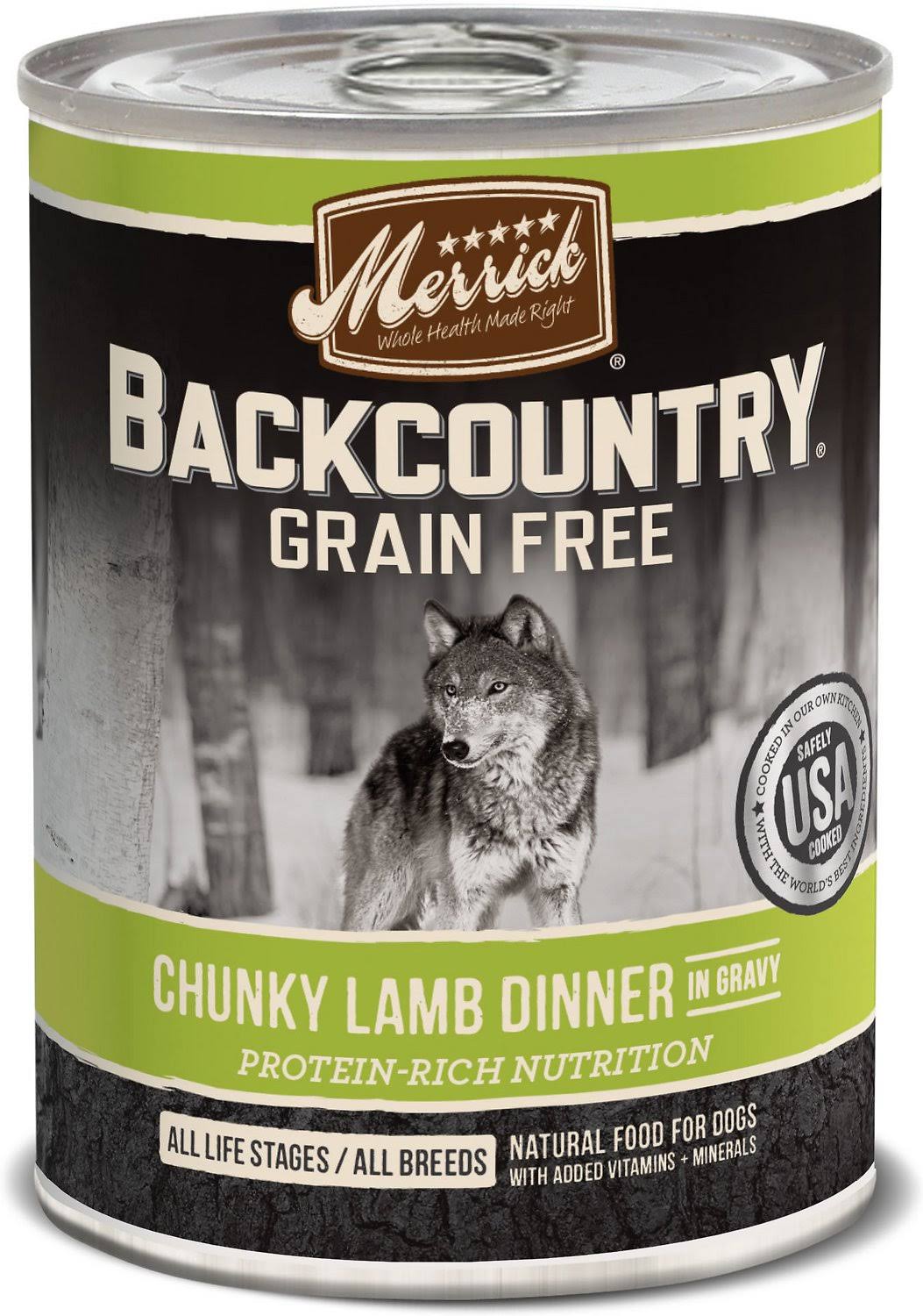 Merrick Backcountry Grain Free Dog Foof - Chunky Lamb Dinner