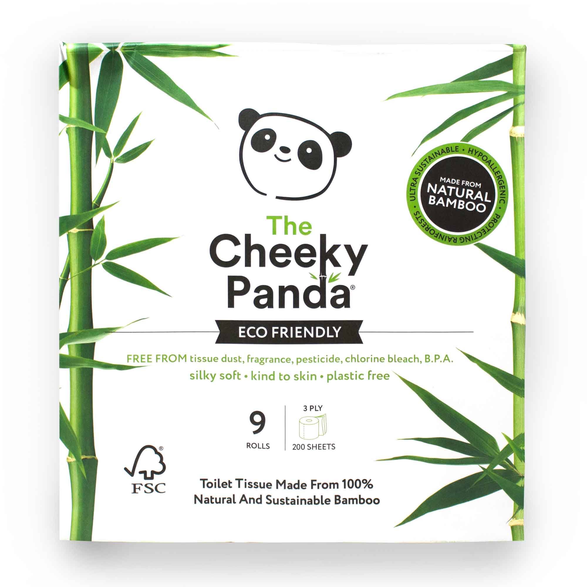 The Cheeky Panda Bamboo Toilet Tissue - 9 Rolls