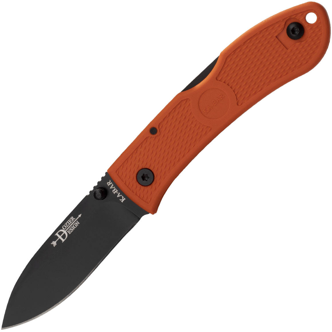 Ka-Bar Dozier Folding Hunter Knife - Blaze Orange, 3"