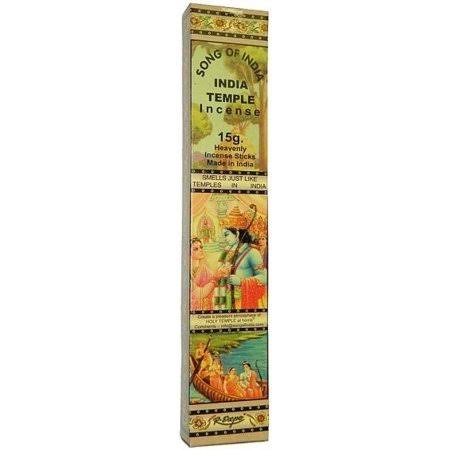 Song of India Temple Incense Sticks - Black, 14pk