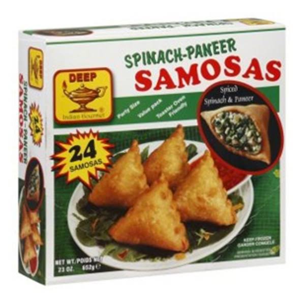 Deep Indian Gourmet Indian Gourmet Samosas, Spinach-Paneer, Party Size - 24 samosas, 23 oz
