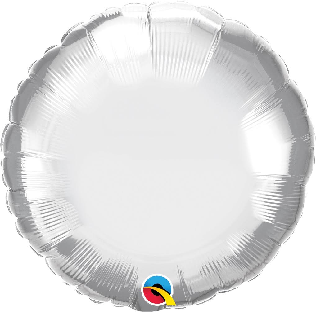 Qualatex Round Foil Balloon - Chrome Silver, 18"