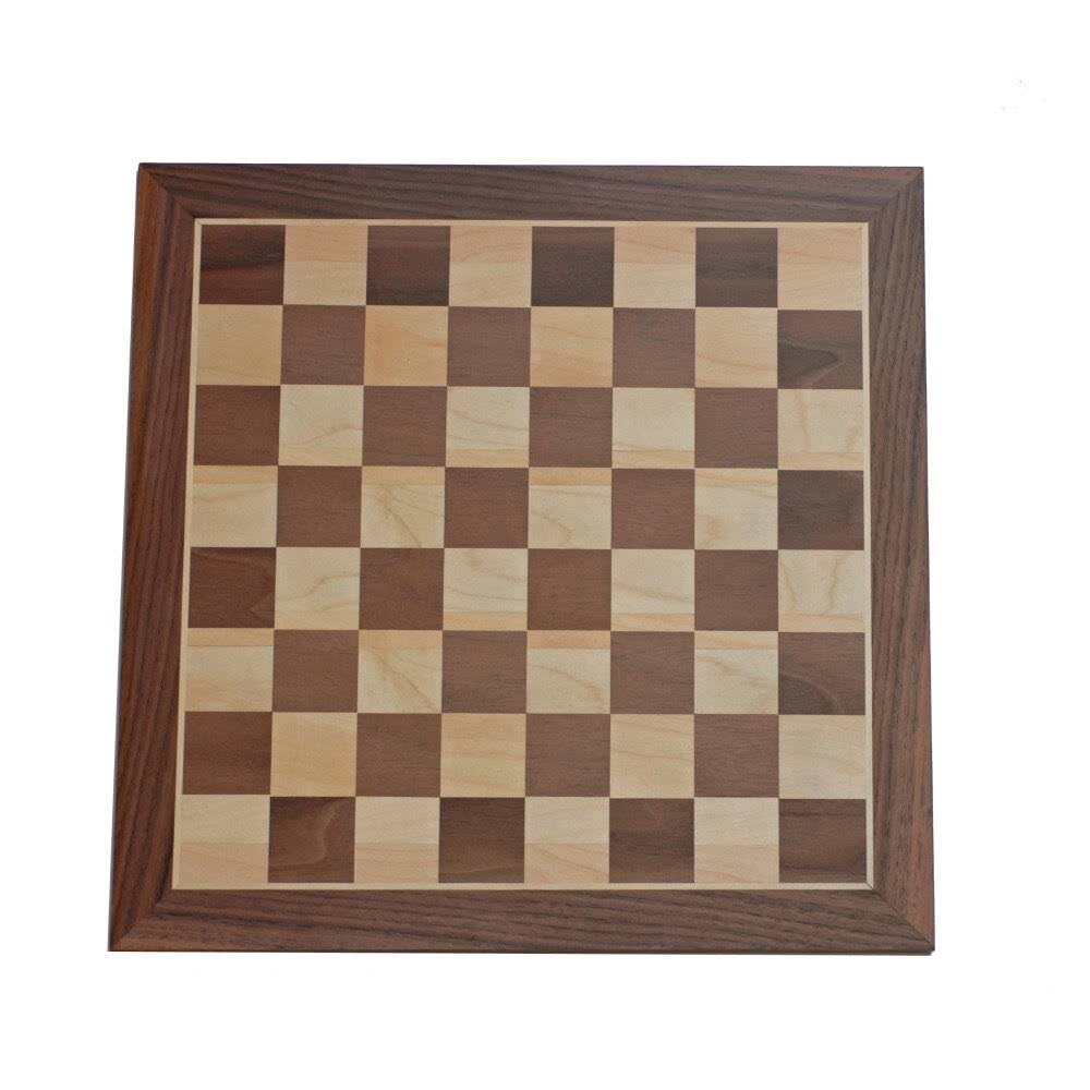 WE Games Deluxe Walnut Chess Board - 18 in.