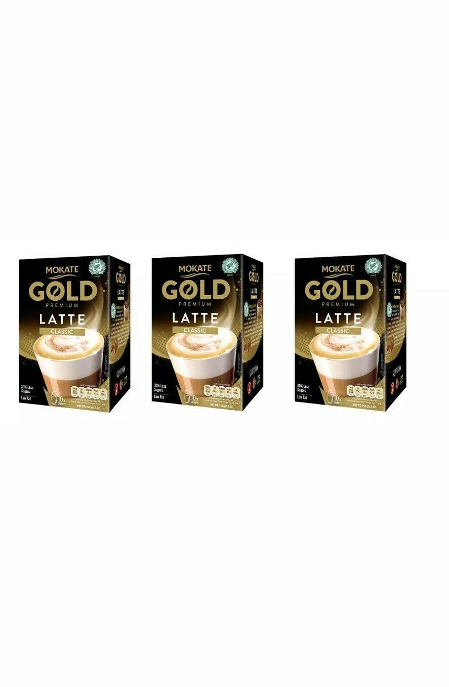 Mokate Gold Premium Latte Coffee - 10 Sachets, 150g