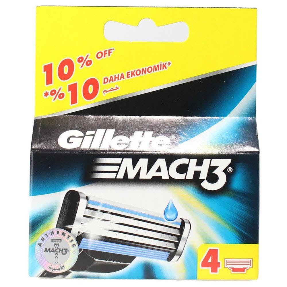 Gillette Mach3 Razor Blade Cartridges - 4 Pack