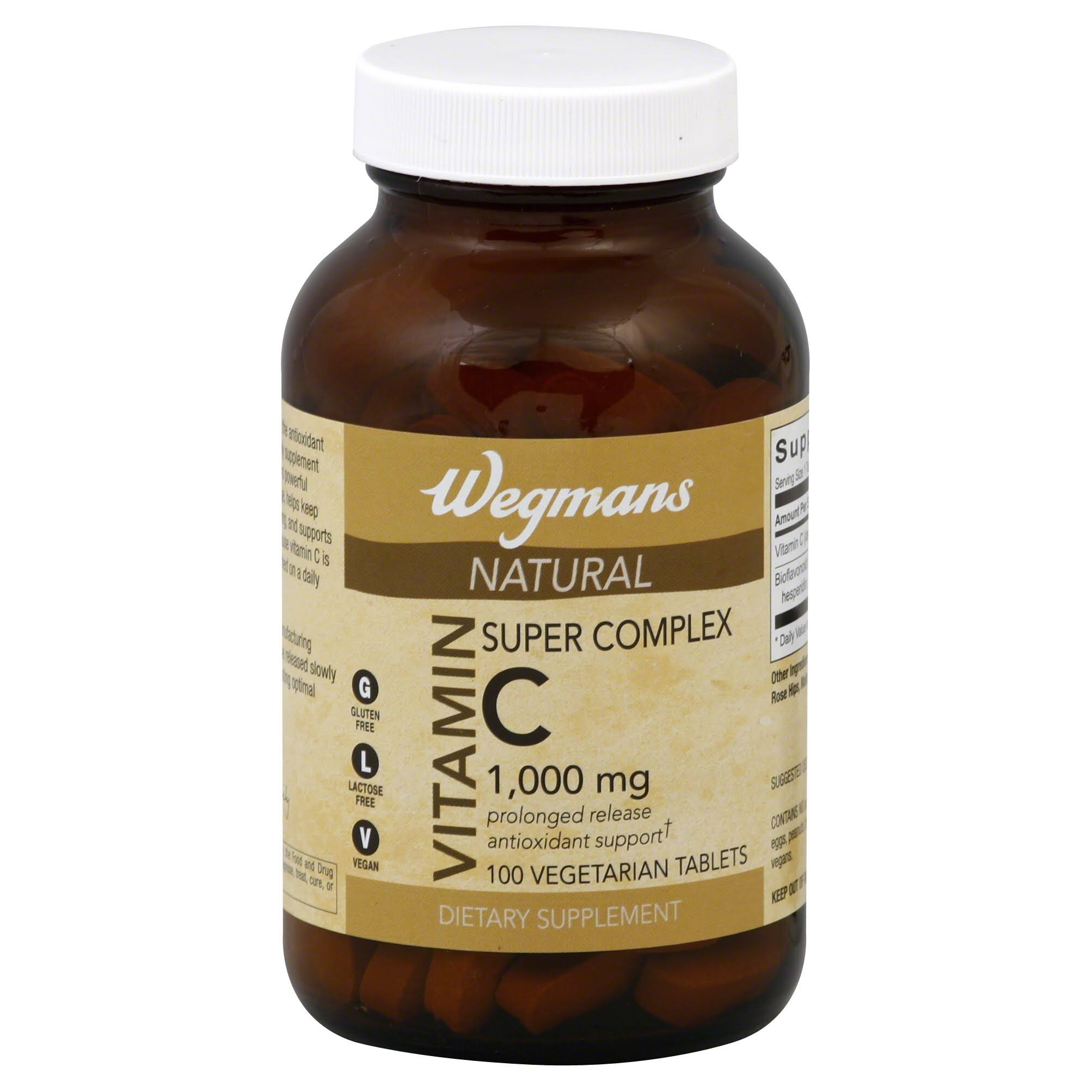 Wegmans Vitamin C, Natural, Super Complex, 1000 mg, Tablets - 100 tablets