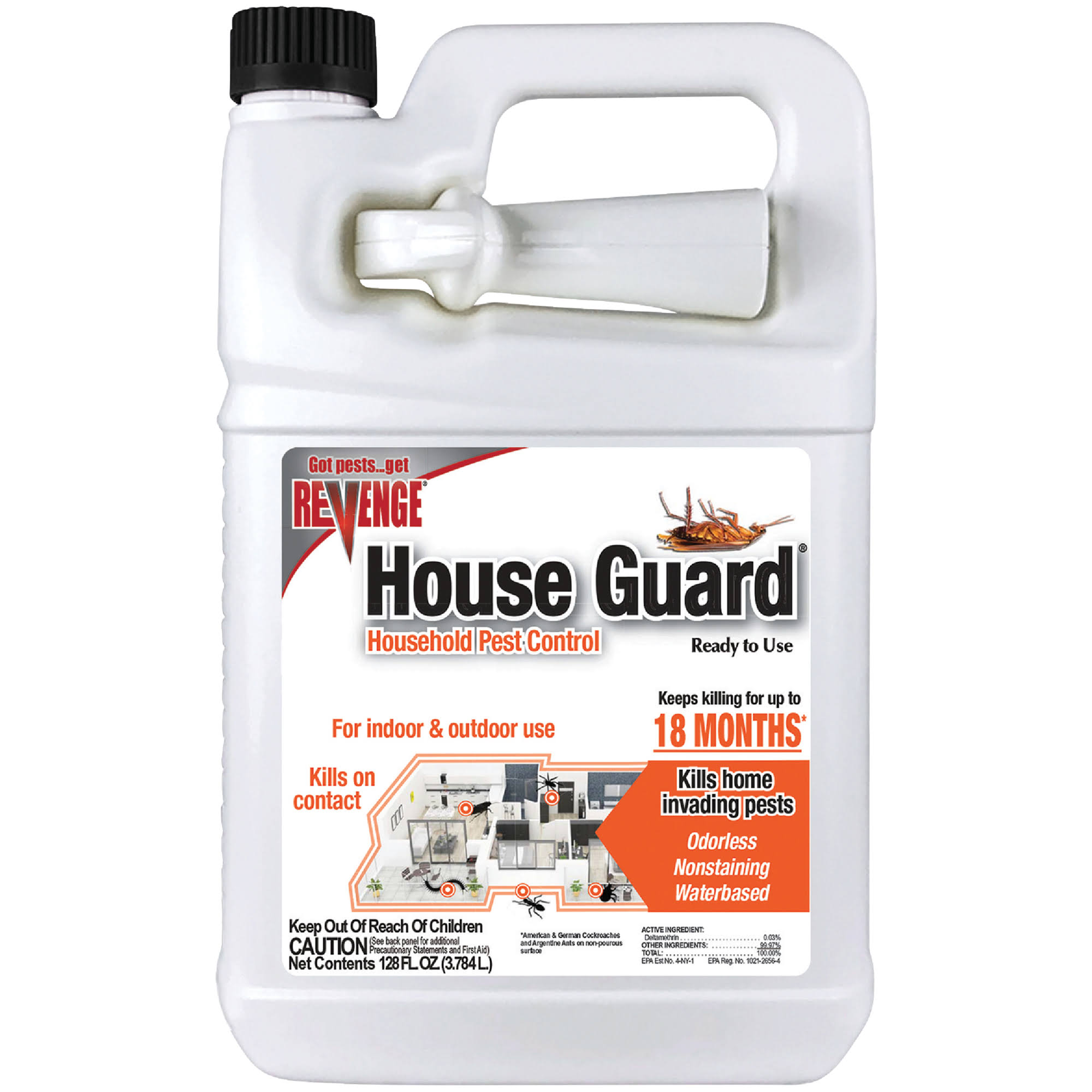 Revenge House Guard 46540 Insect Control Ready-to-Use, 1 Gal 4 Pack