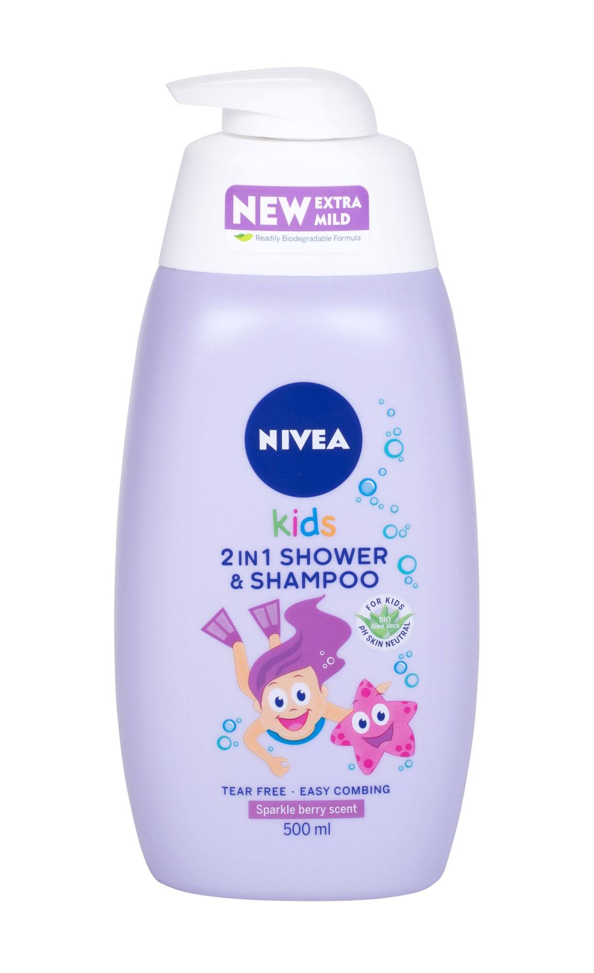 Nivea Kids 2 In 1 Shower And Shampoo Berry 500ml