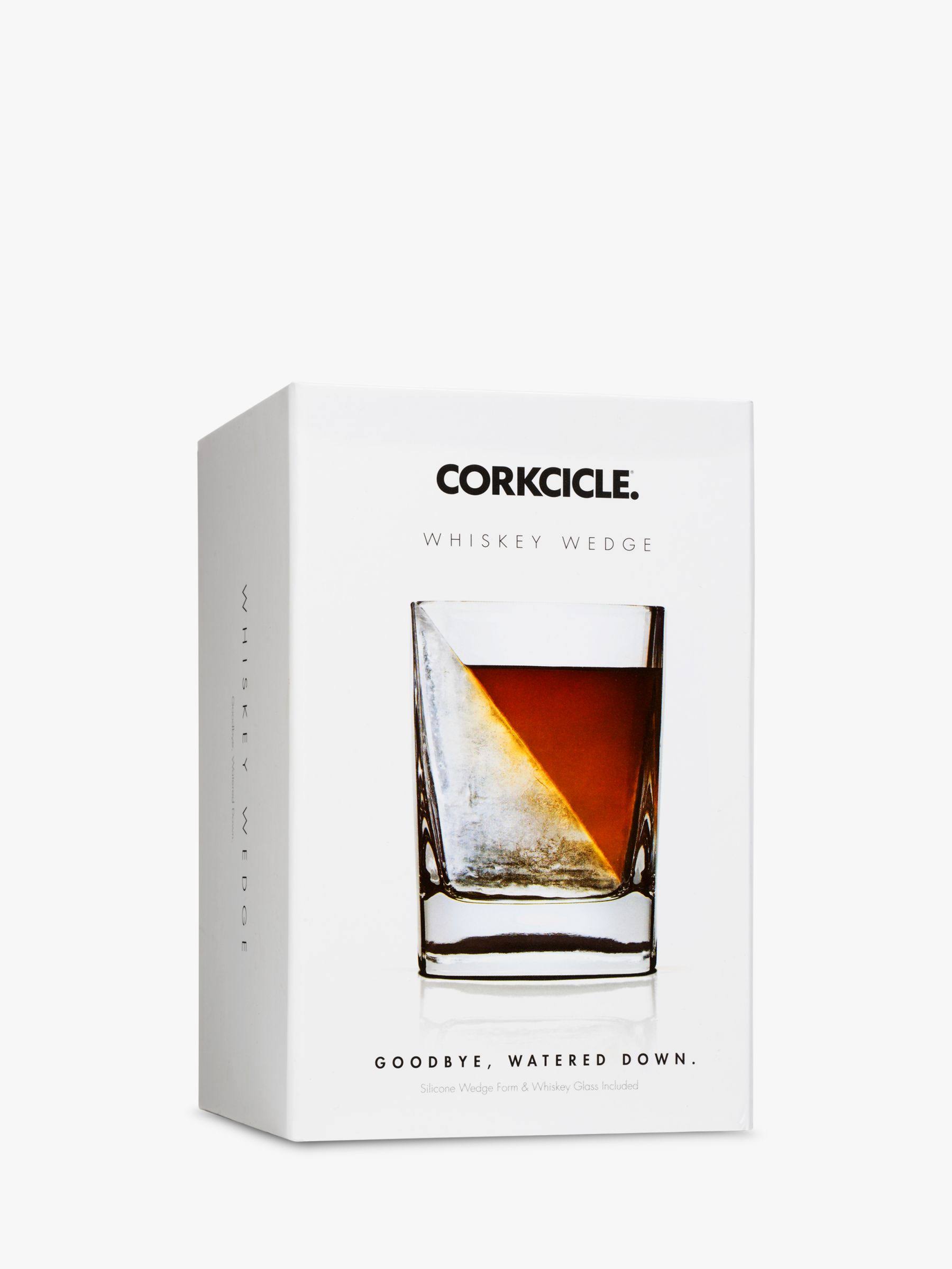 Corkcicle Whiskey Wedge Whiskey Glass with Silicone Ice Form