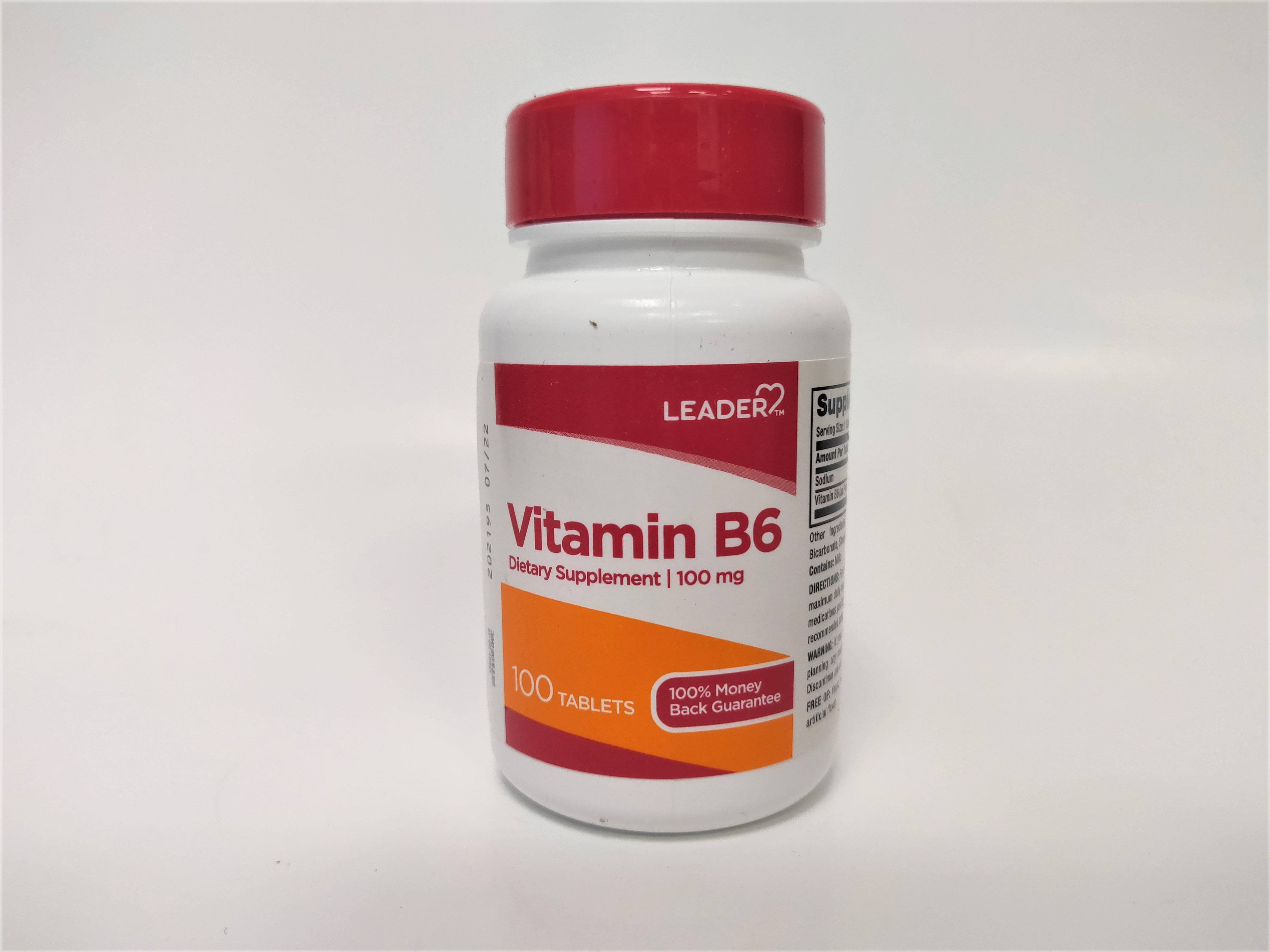 Leader Vitamin B6 100mg 100 Tablets