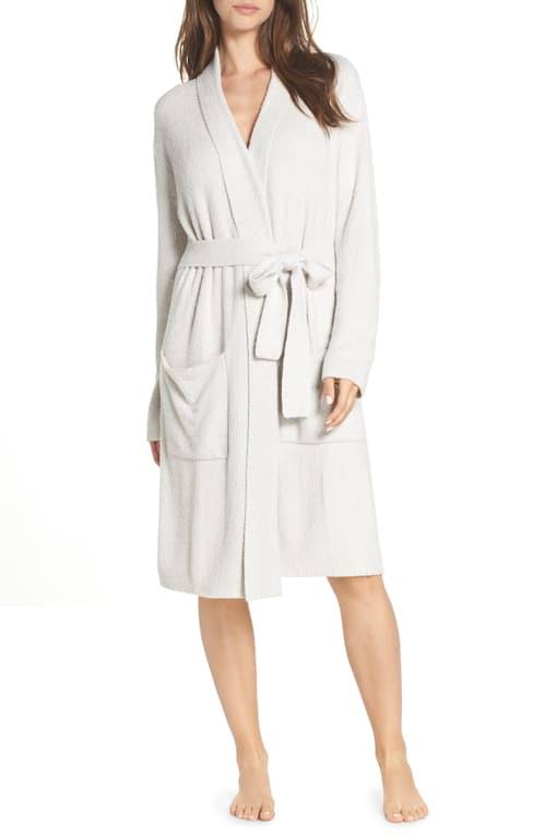 Women's Barefoot Dreams Cozychic Ribbed Robe, Size Small/Medium - Grey