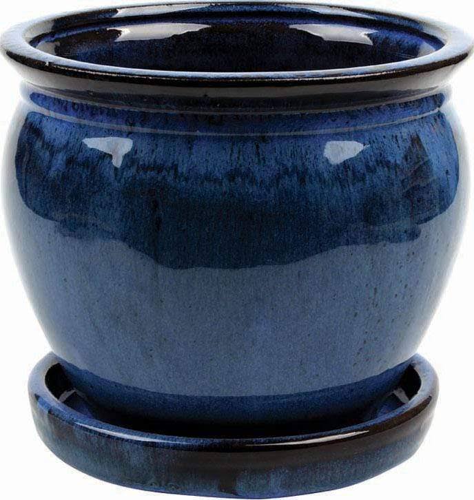 Southern Patio Clayworks Wisteria Planter Pot - 8", Blue