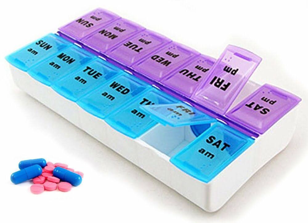 Medicare Weekly AM/PM Pill Reminder (Colours May Vary)
