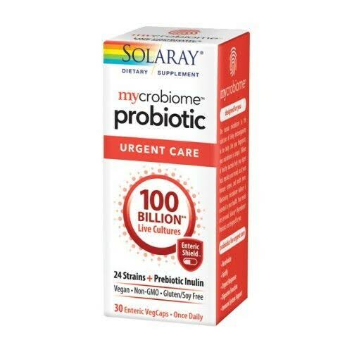 Solaray Mycrobiome Probiotic Urgent Care 100 Billion 30 Caps