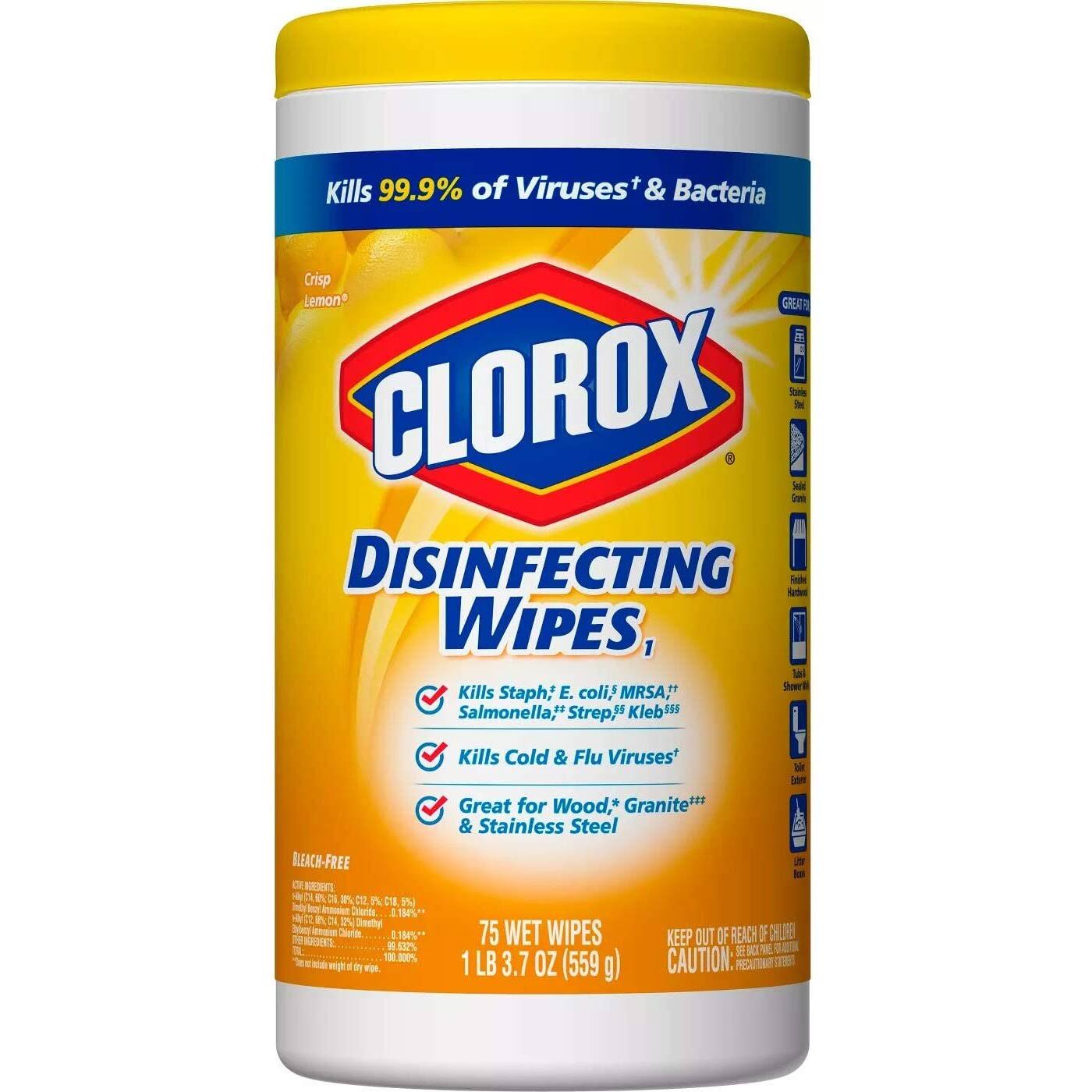 Clorox Disinfecting Wet Wipes - Citrus Blend, 1lb, 75ct