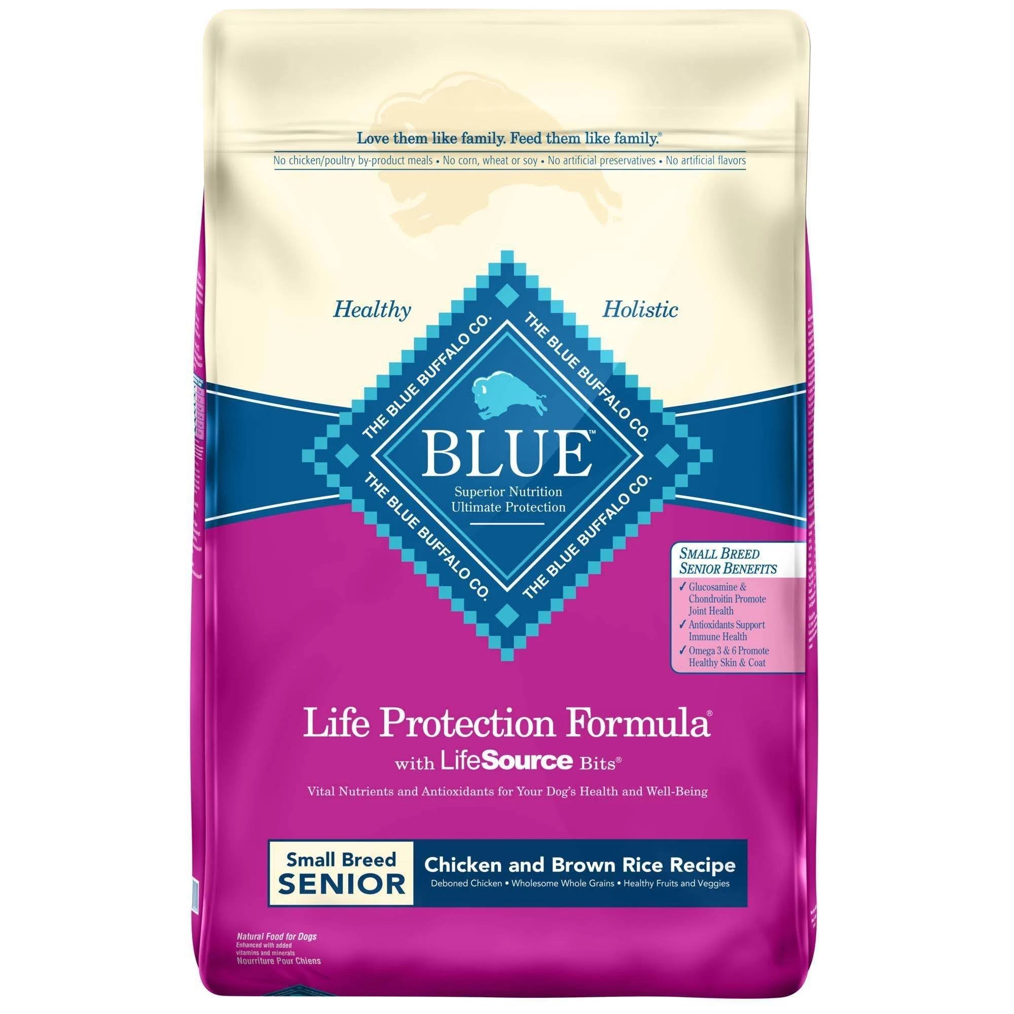 Blue Buffalo Life Protection Small Breed Senior Recipe - 15lbs, Chicken Brown Rice