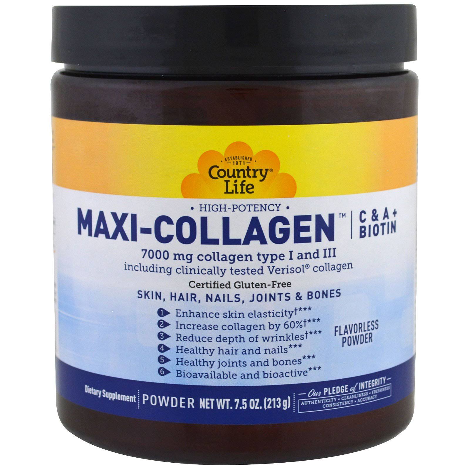 Country Life High Potency Maxi-Skin Collagen Powder - 7.5oz