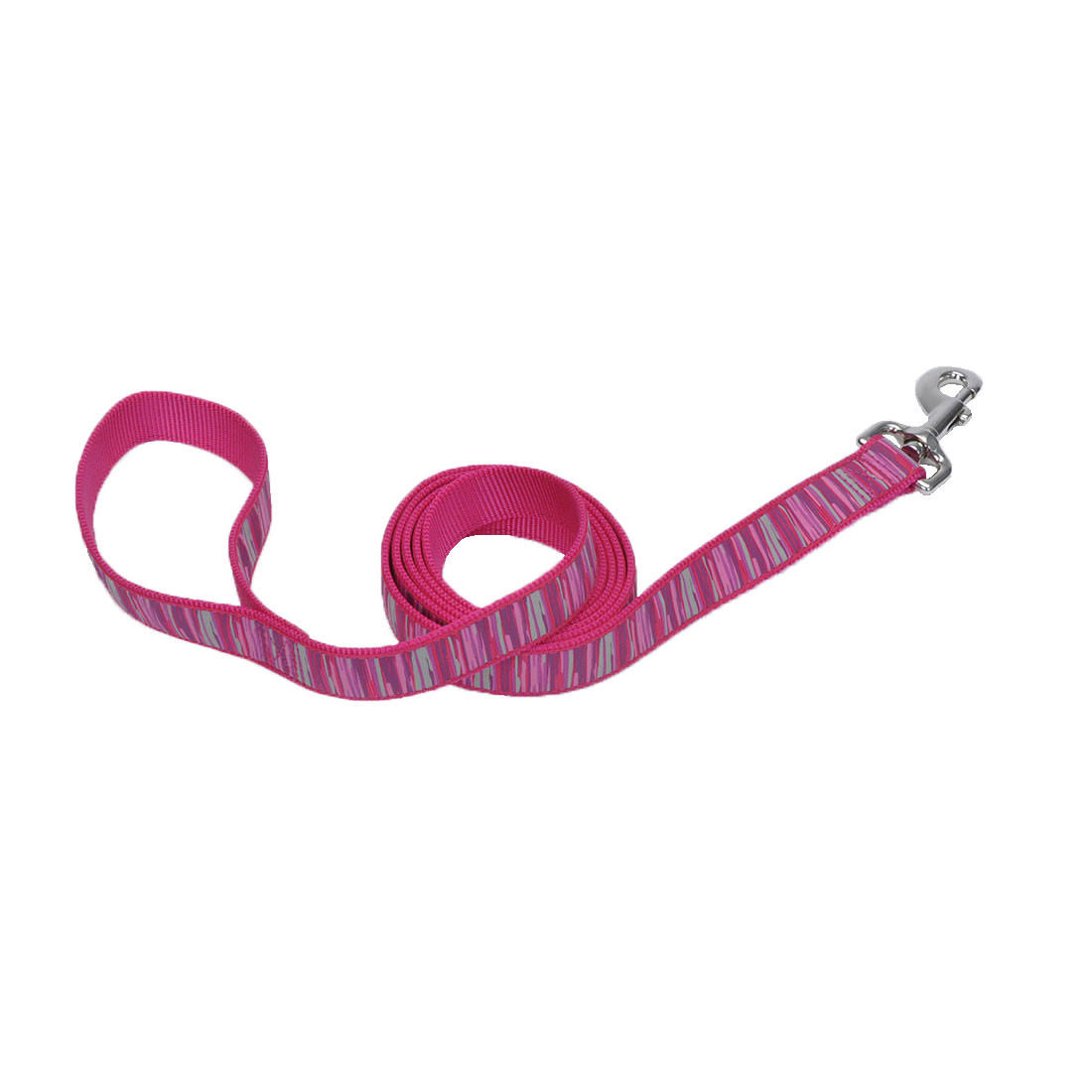 Coastal Pet Attire Ribbon Nylon Leash - 1in x 6ft, Pink Stripes
