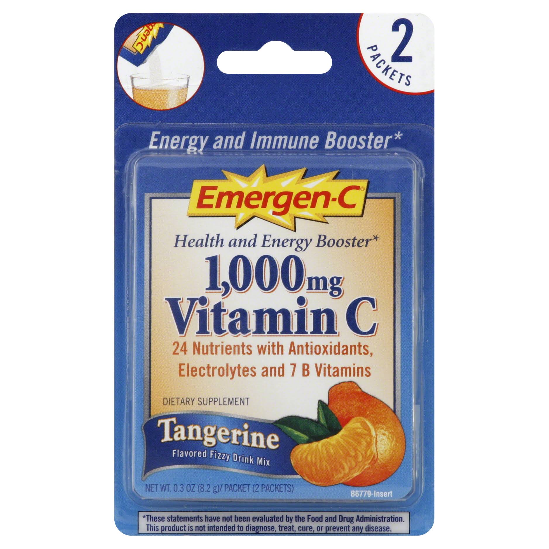 Emergen C Vitamin C Fizzy Drink Mix - Tangerine Flavor