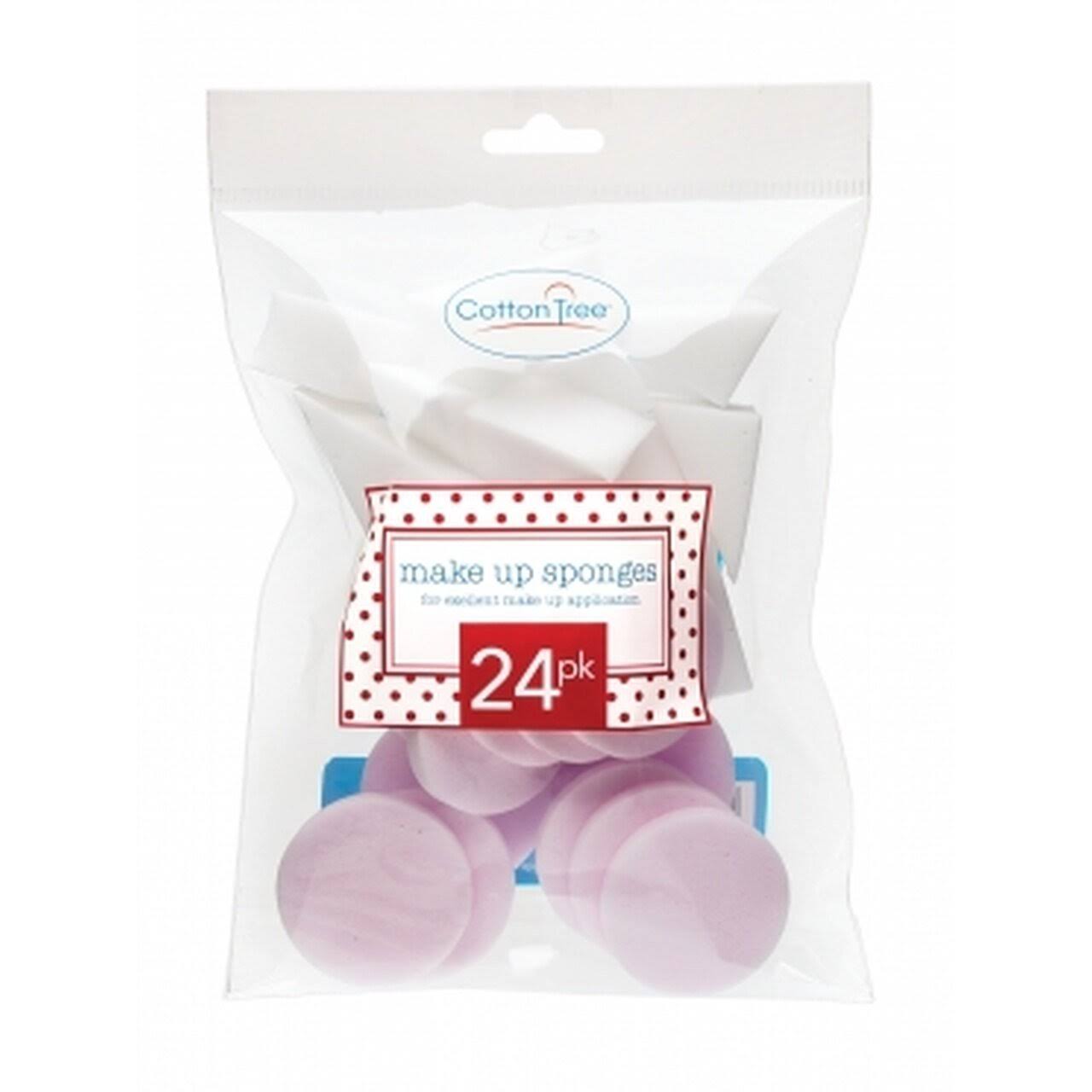 Pack of 24 Cotton Tree Make Up Sponges