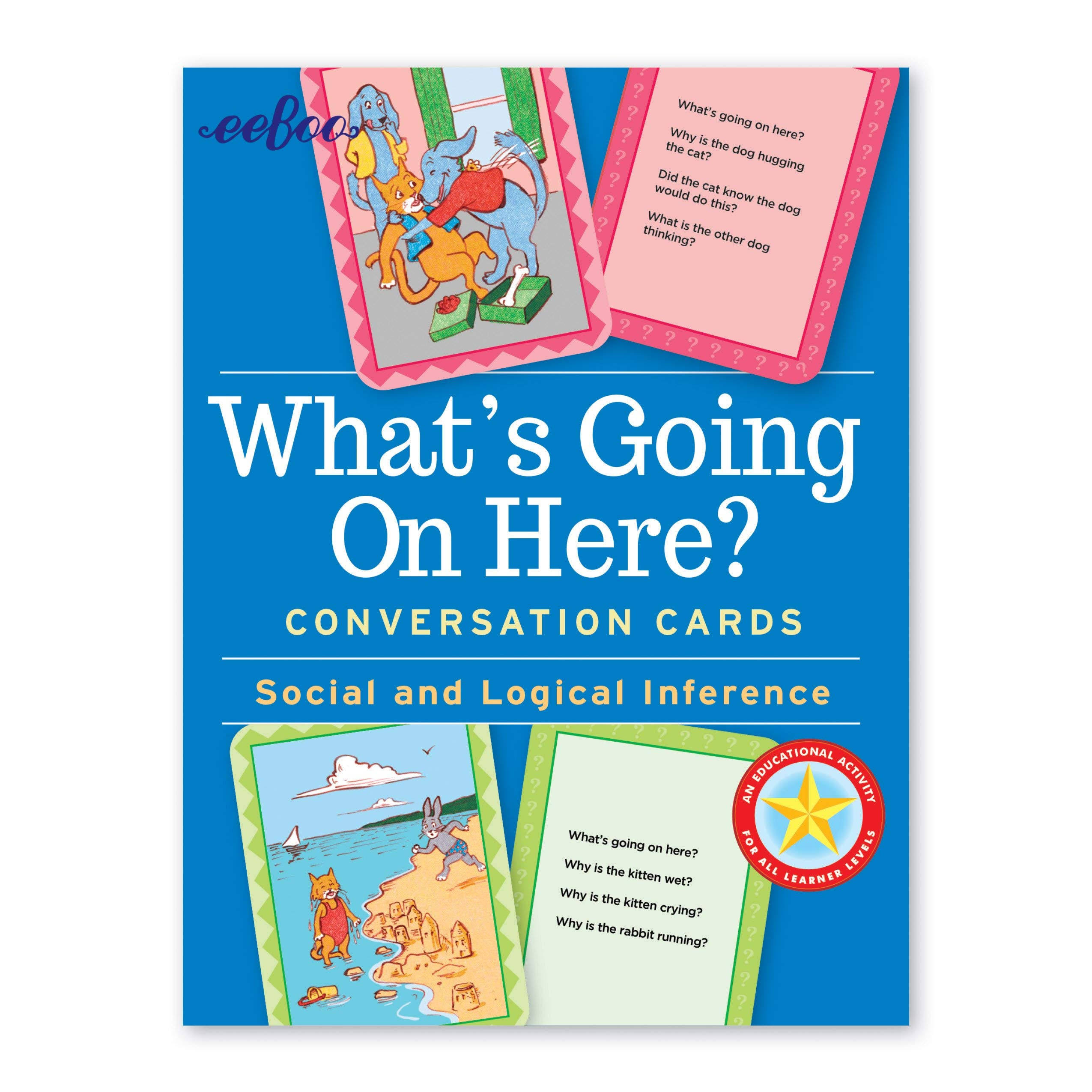 eeBoo What's Going on Here Social Conversation Flash Cards for Kids