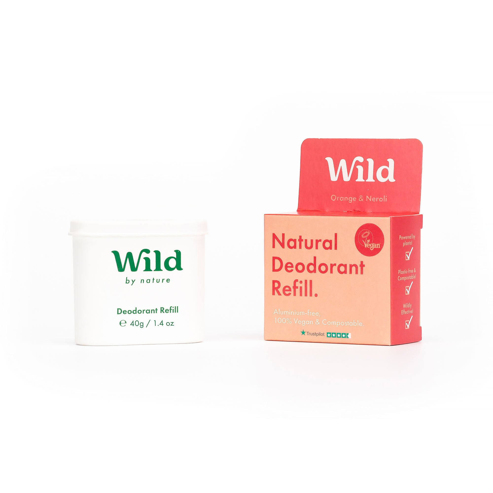 Wild Natural Deodorant Refill Orange & Neroli 40g