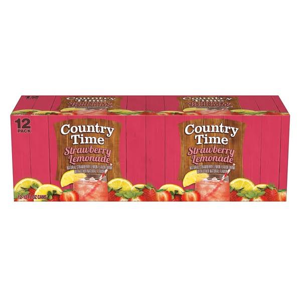 Country Time Flavored Drink - Strawberry Lemonade, 12oz, 12pk