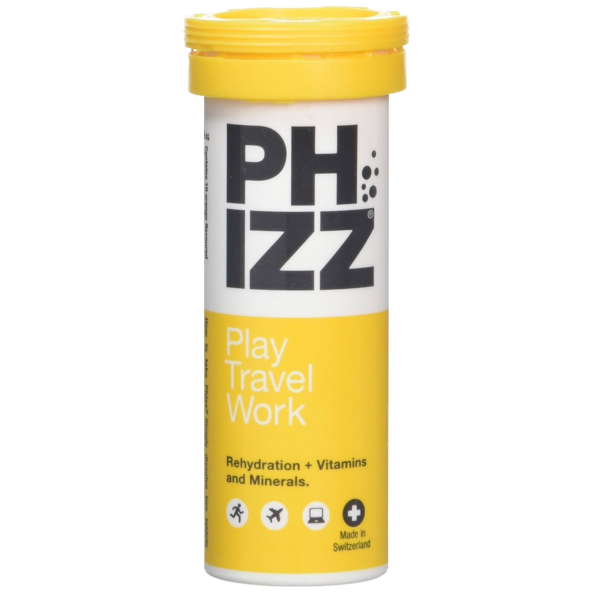 Phizz Hydration Vitamins and Minerals Effervescent Tablets - Orange, 10ct