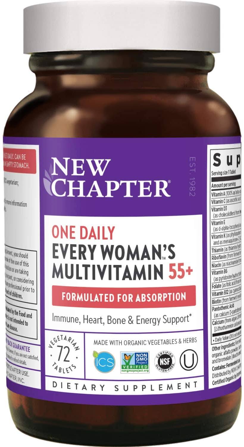 New Chapter Whole-Food Multivitamin, 55+, Every Woman's One Daily, Vegetarian Tablets - 72 tablets