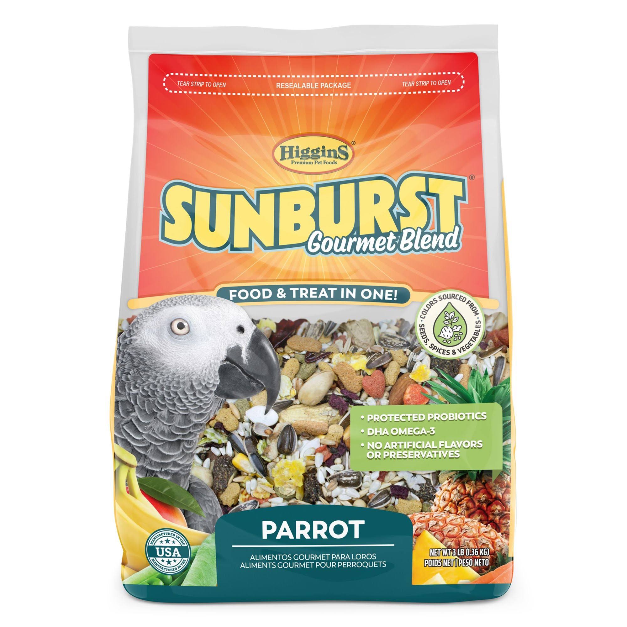 Higgins Sunburst Parrot Food - 3lbs